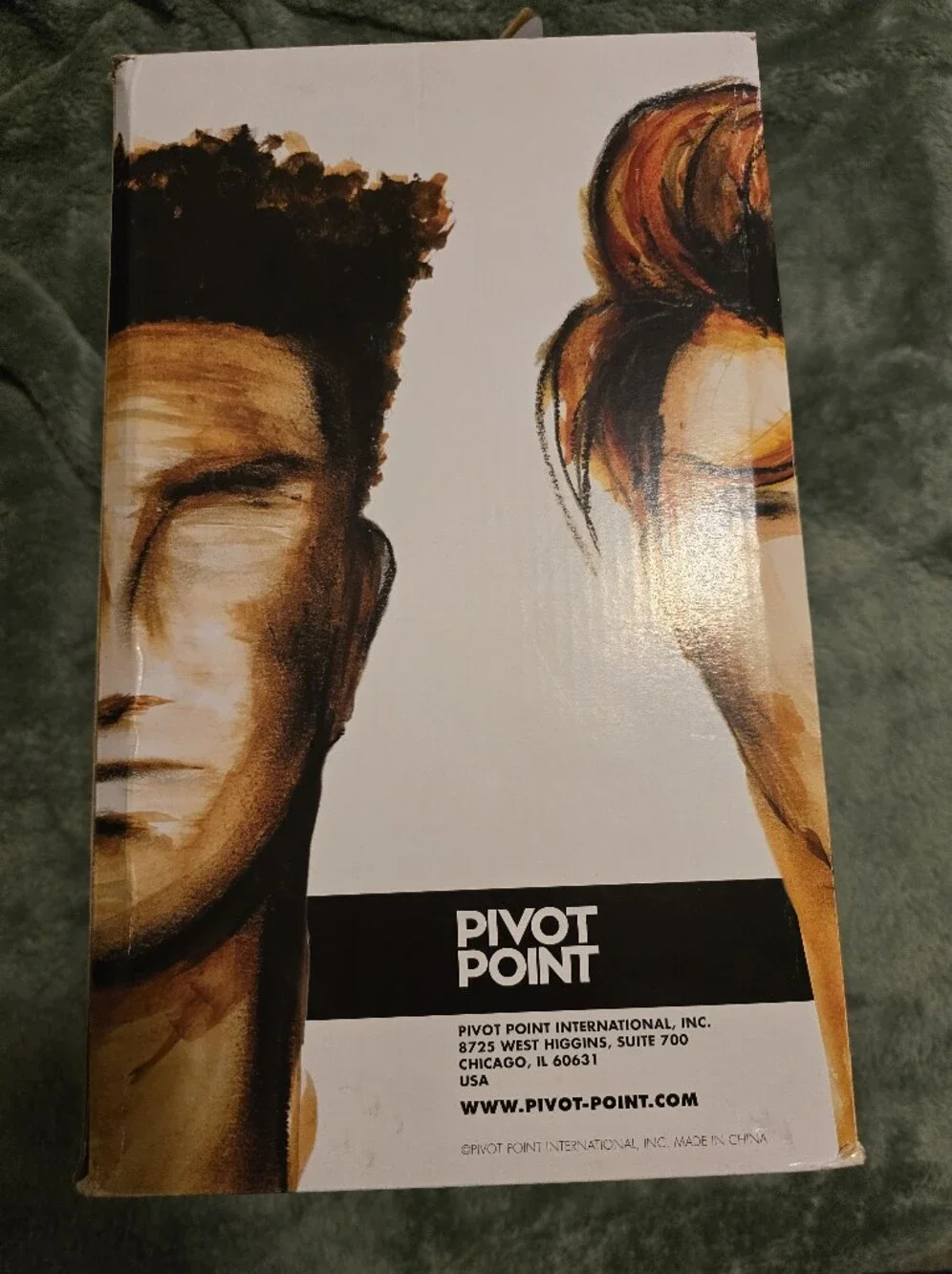 Pivot Point Ian 100% Human Hair Mannequin Styling Head Dark Brown Color Hair NEW